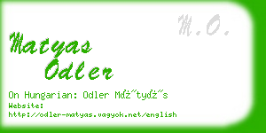 matyas odler business card